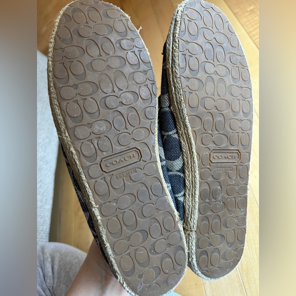 COACH: Denim Slip-on Espadrille Sneakers - Size 7 - Picture 3 of 5